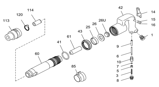 Part Location Diagram of 6159942070 Chicago Pneumatic Operator's Manual